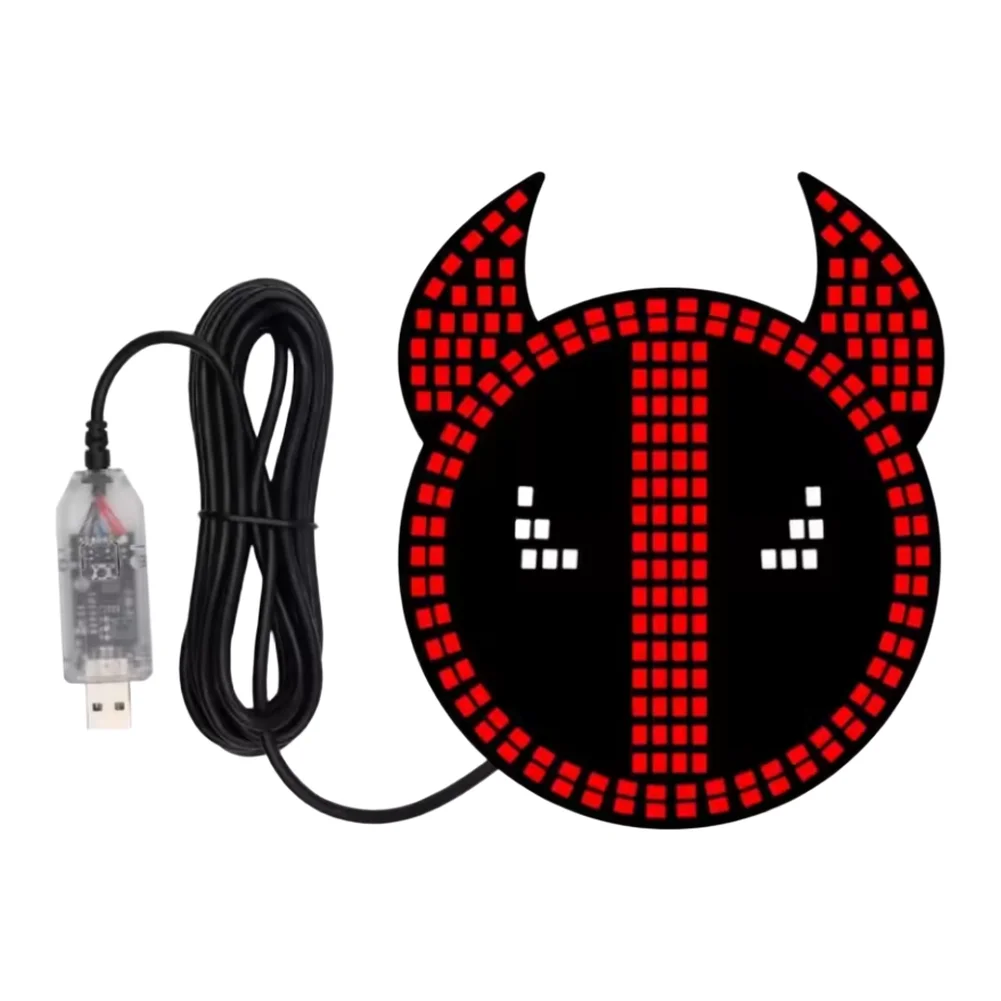 Dynamic Car LED for Devil Eye Light USB Powered with Various Flashing Modes Compatible with Most Vehicles Including SUVs and