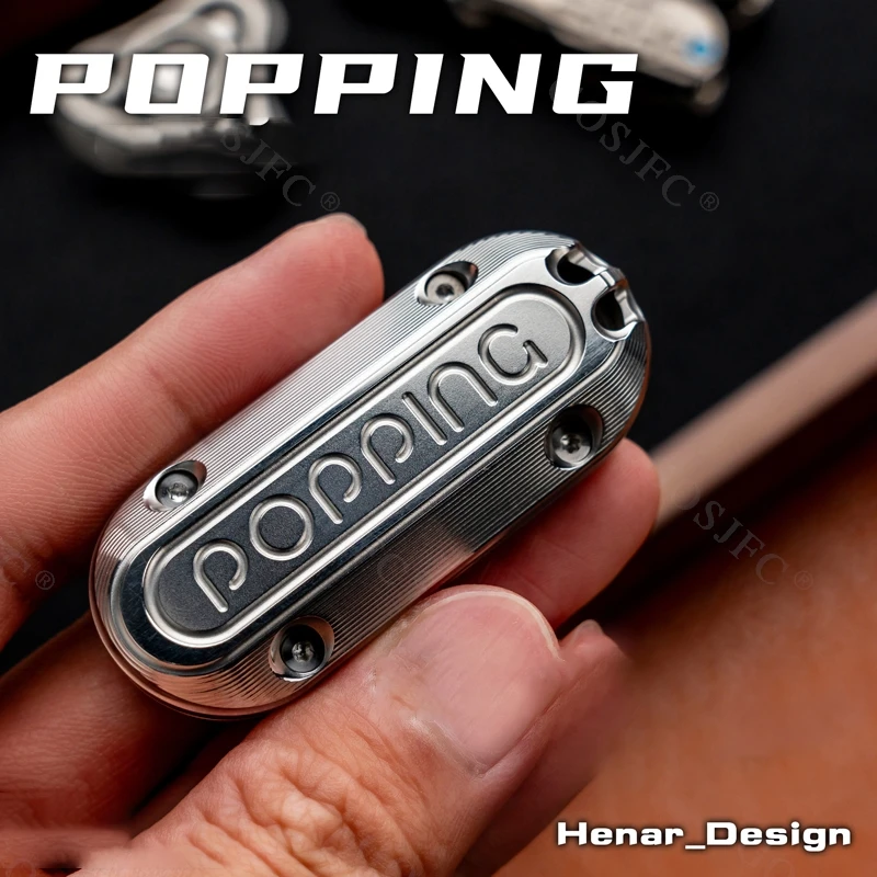 WANWU-EDC POPPING 2.0 Metal Decompression Toy Rebound Mechanical Push Slider Fidget Slider