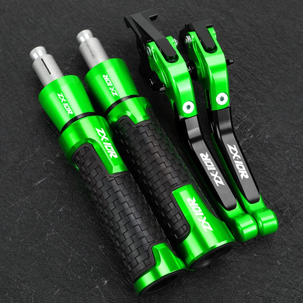 

FOR KAWASAKI ZX10R ZX-10R ZX 10R 2004 2005 Motorcycle Accessories CNC Brake Clutch Levers 7/8"22MM Grips Handlebar Handle Ends