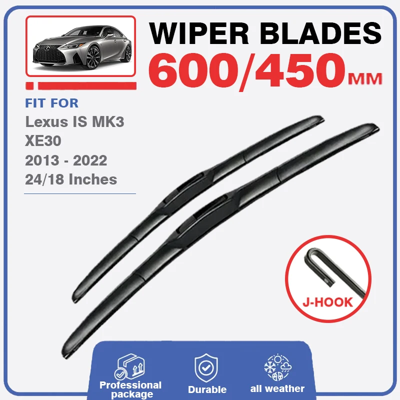 

Wiper Blades Set For Lexus IS MK3 XE30 2013 - 2022 Front Windshield Wiper Brushes Windscreen IS250 IS200 IS300h IS220d Support