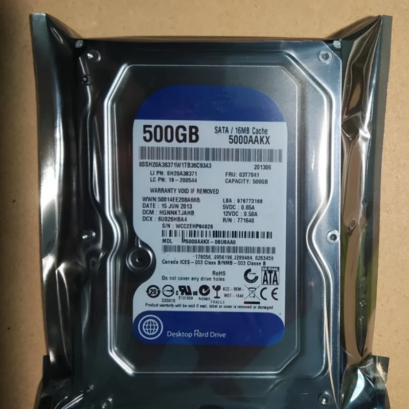 Blue disk 500G SATA serial port, desktop mechanical hard disk, single disk, monitoring hard disk 3.5