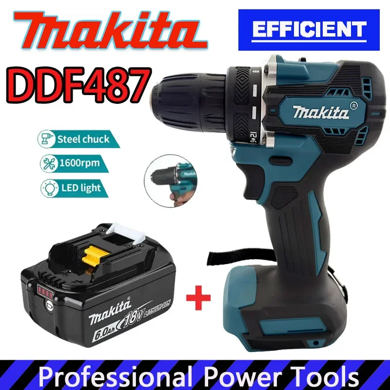 

Электродрель Makita DDF487, бесщеточная, для ударного сверления, подходит для 18В аккумуляторов Makita, для отделочных работ.
