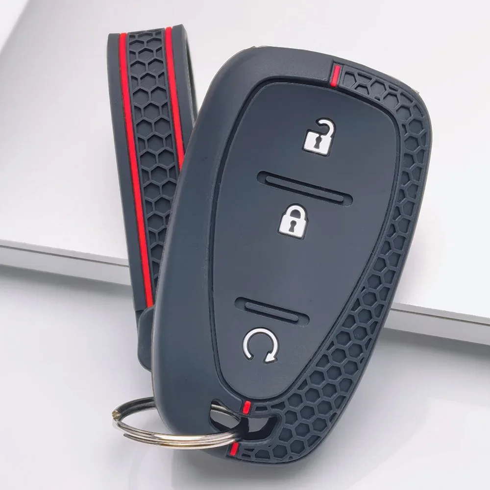 Key Fob Cover for Chevrolet 1500 Equinox Malibu XL Cruze Blazer Trax Camaro Volt Anti-Scratch Shockproof Soft Grip Easy Install view 3