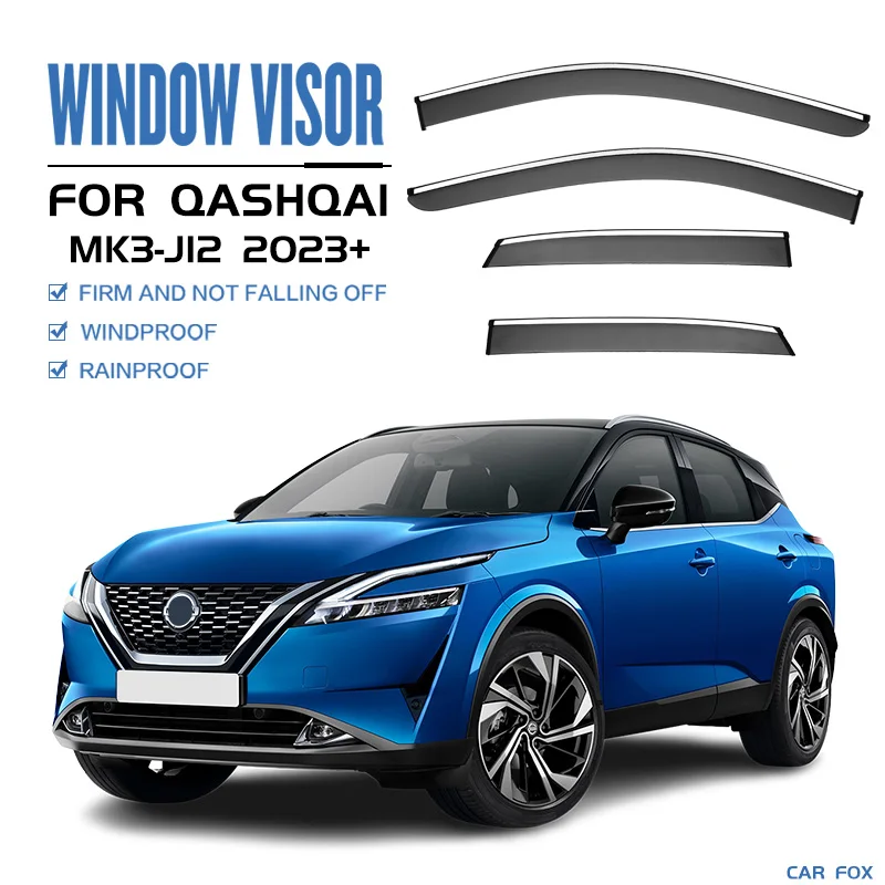 

4 шт./комплект, пластиковые дефлекторы для окон NISSAN QASHQAI J10 J11 J12 2006-2023