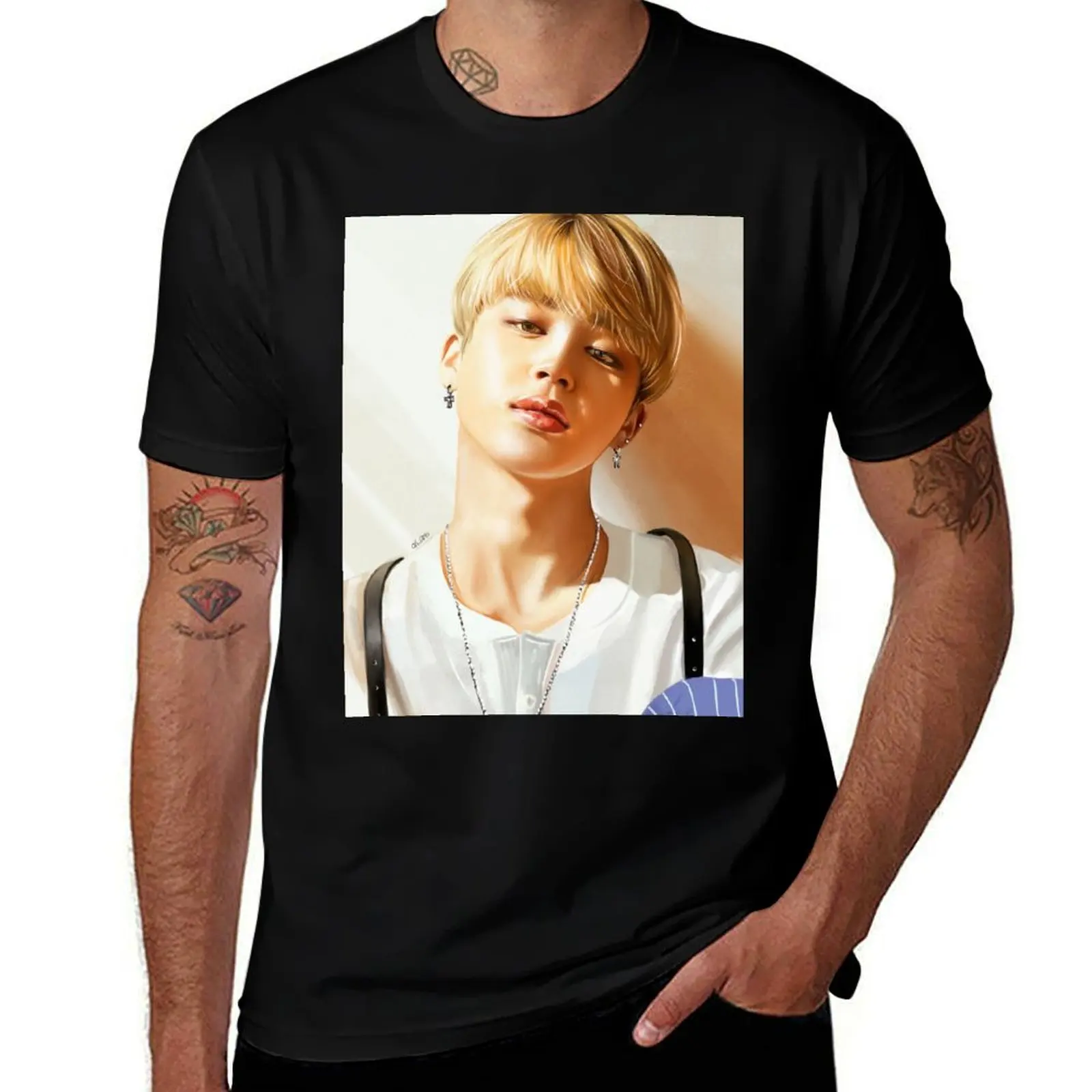 

jimin fairy T-Shirt affliction shirts plain baggy shirts cotton graphic tees mens graphic t-shirts funny