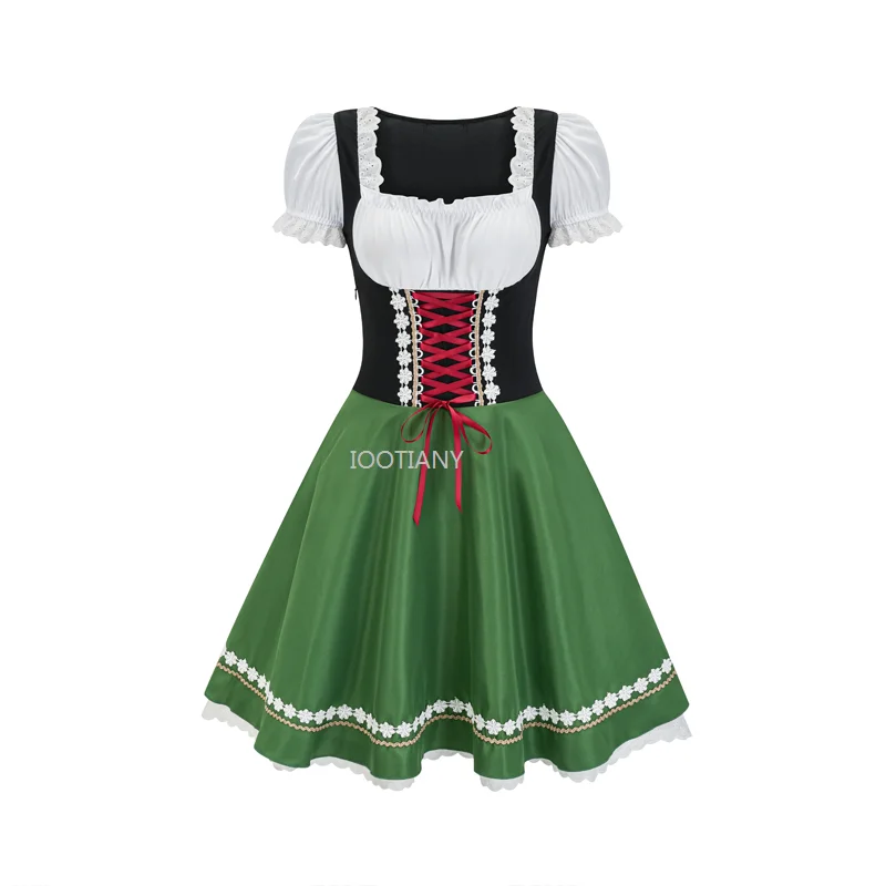 

QQA German Tight Dress Bavarian Costume Women's Munich Oktoberfest Costume Carnival Stage Performance Maid Costumes