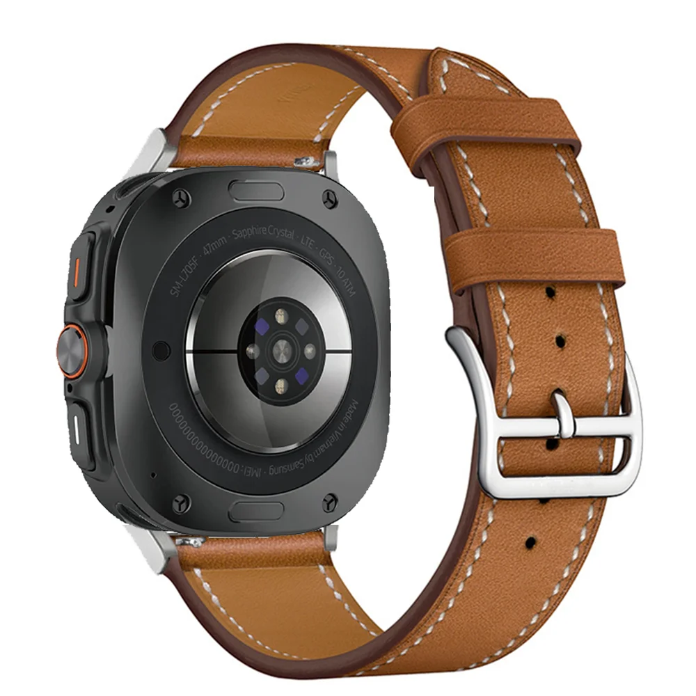 Exquisite leather band For Samsung Galaxy Watch 8 strap 40mm 44mm metal buckle Bracelet correa Galaxy Watch 8 classic 46mm bands