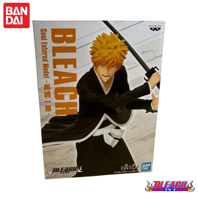 In Stock Bandai Original Banpresto Kurosaki Ichigo Bleach Model Doll Brand New Boxed Anime Action Figures Toys Action Figure