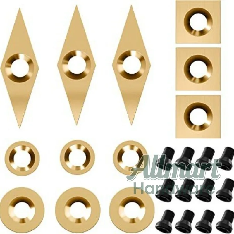 12Pcs Carbide Tungsten Steel Indexable Inserts Handheld Replaceable Cutter Head Tools For Woodworking Metal Cutting