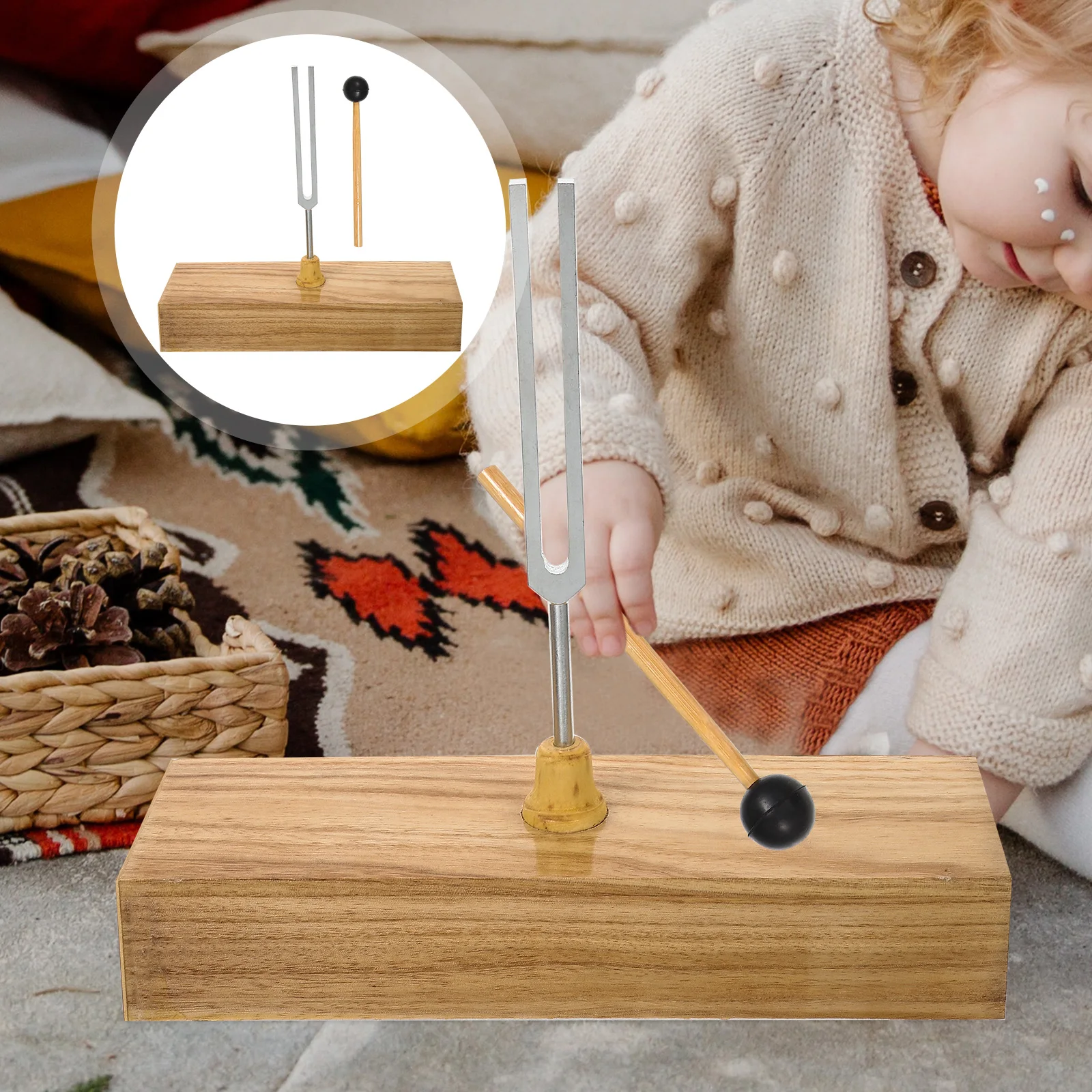 

Resonance Tuning Fork Piano Tools Therapeutic Beginner Kit Musical Instruments with Case Toddler Tunning Melody Kids