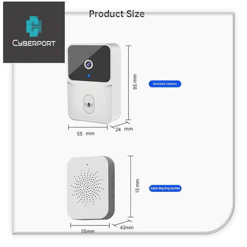 Tuya Wifi Doorbell Video Doorbell Two-Way Talk Night Vision กล้อง Doorbell Smart Life Doorbell Smart Home Security ติดตั้งง่าย