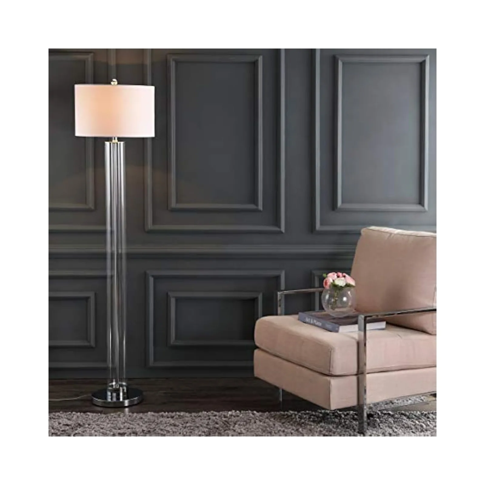 

Safavieh FLL4017A Lighting Collection Lovato 64" Clear Floor Lamp