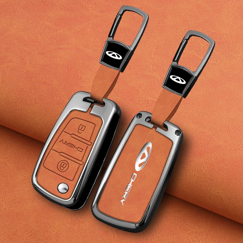 Zinc Alloy Car Remote Key Case Cover Folding For Geely Emgrand EC7 EC718 EC715 Global Hawk GX7 Protector Keychain Accessories