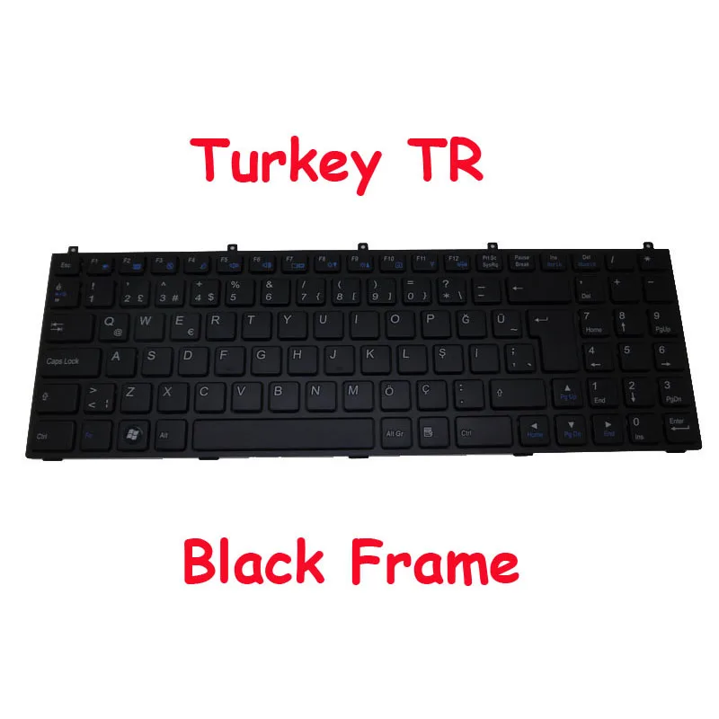 TR TW UK Keyboard For CLEVO M9800 MP-08J46TQ-430 430W 4301 4308W 6-80-M9800-251-1 6-79-E5120Q0K-250-P 6-80-W76S0-250-1