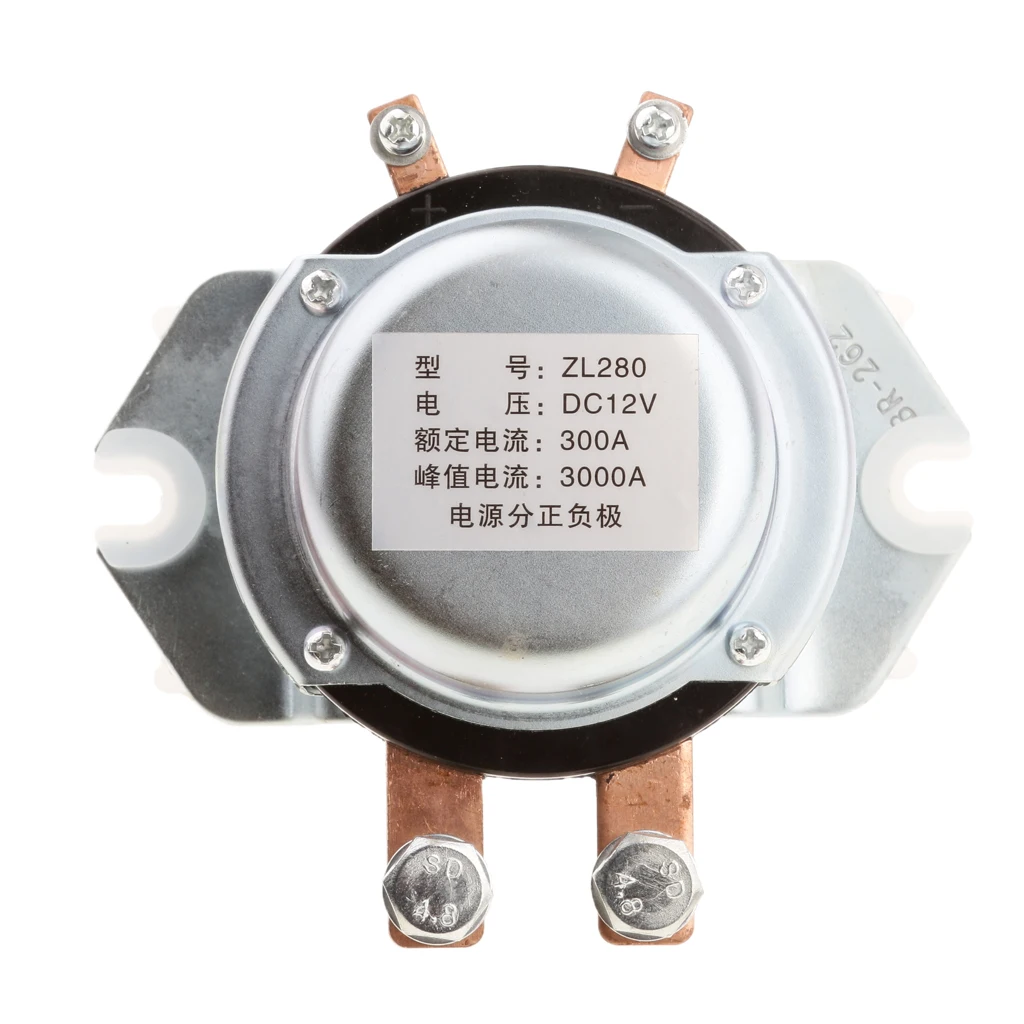 12V Solenoid Continuous Relay Metal 300A Battery Isolator Automotive Relay Switch for Golf Carts and Industry Use