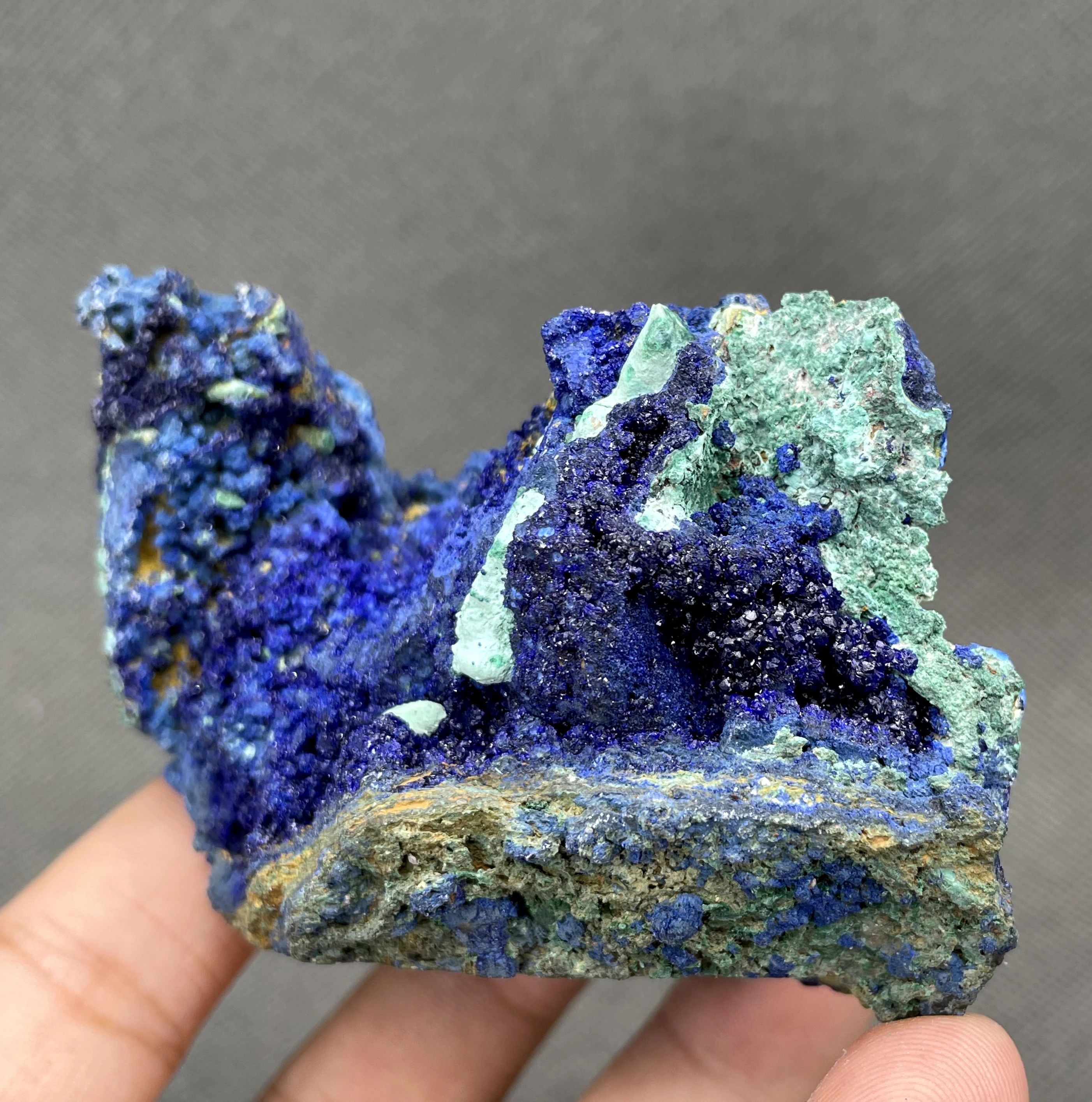 BEST! 220g Natural beautiful Azurite and Malachite symbiotic mineral specimen crystal Stones and crystals Healing crystal