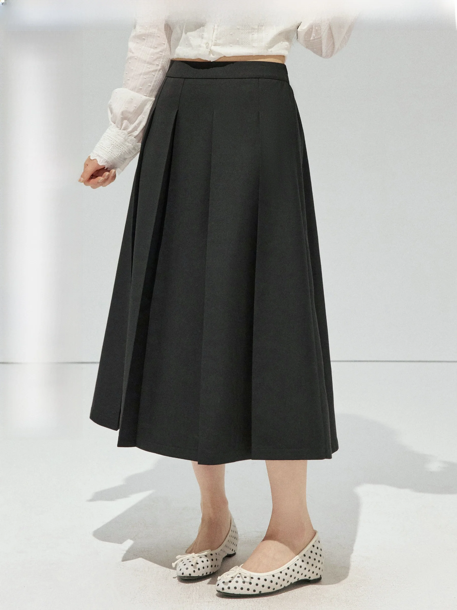 

Юбка А-силуэта больших размеров Jululook Studio "Reef Texture" Micro Plumpmm College Sle, длинная плиссированная миди-юбка для фигуры типа «песочные часы»