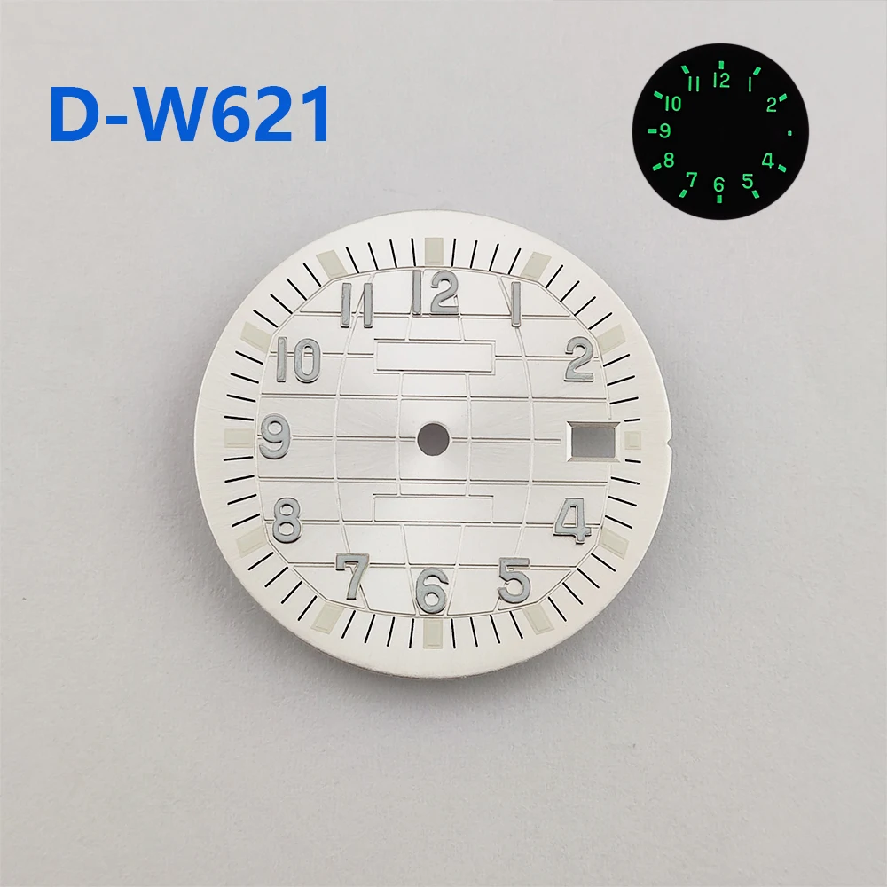 nh35 dial 31.5mm Green Luminous Single Calendar Dial Custom logo Suitable for NH35/36 Movement Watch Parts Replacement Dial