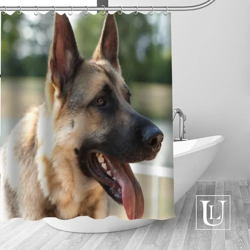 Custom German Shepherds Dog Shower Curtain MORE SIZE Waterproof Fabric Shower Curtain for Bathroom Decor Dropshipping