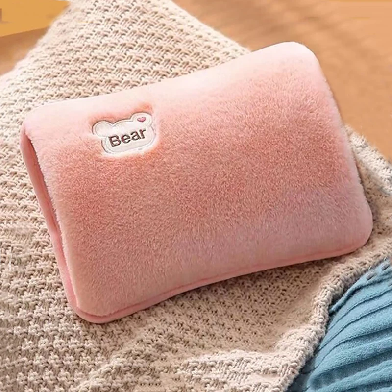 Rechargeable Hot Water Bottle Cute Electric Hand Warmer EU Plug Reusable Hot Compress Bag Heating Pad Hand Pocket Warmer