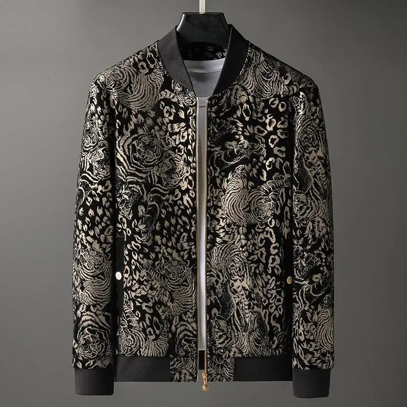 

Autumn and Winter New Classic Printed Casual Jacket for Men, Trendy Colors and Plush Versatile Handsome Jacket Fashion Top