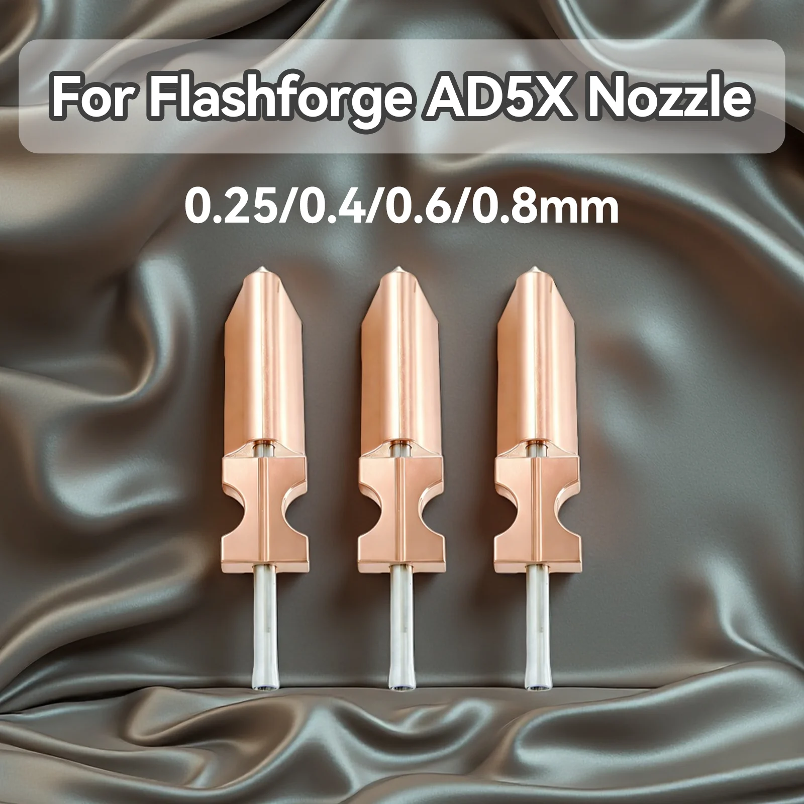 

Nozzles For Flashforge AD5X Bimetallic Hardened Steel Nozzle 0.2/0.4/0.6/0.8mm Multi-Size Kit 3D Printer Hotend Upgrade Parts