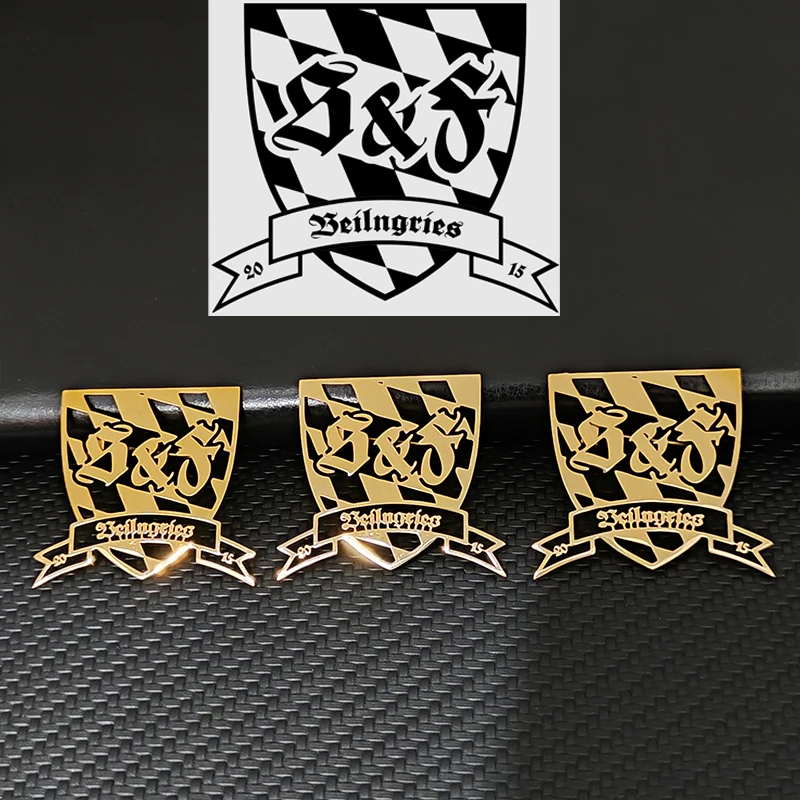 Custom Logo Brooch Customized Company Logo Employee Brooch 304L Stainless Steel Anti Allergy Metal Badge Support Design Drawings