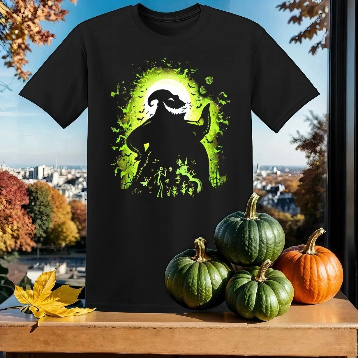 2025 camiseta Retro Disney Oogie Boogie, camiseta Unisex para hombres y mujeres, Camiseta de algodón de manga corta High Street