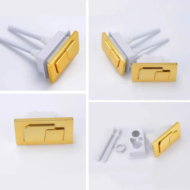 Toilet Drain Valve Dual Flush Tank Button Rectangular Toilet Water Saving Valve Drain Switch Button Bathroom Accessories
