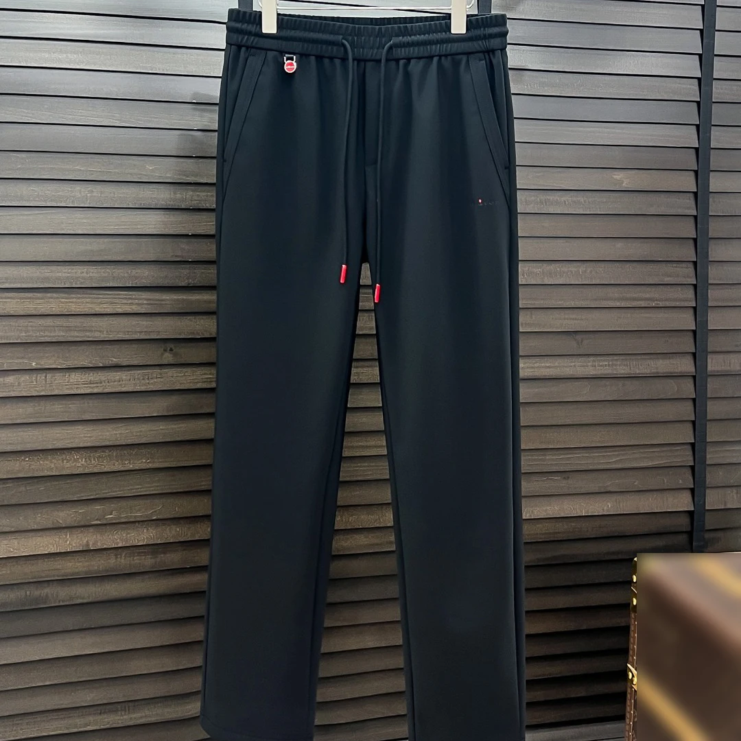 

Kiton early autumn new solid color simple versatile casual drawstring casual pants trousers