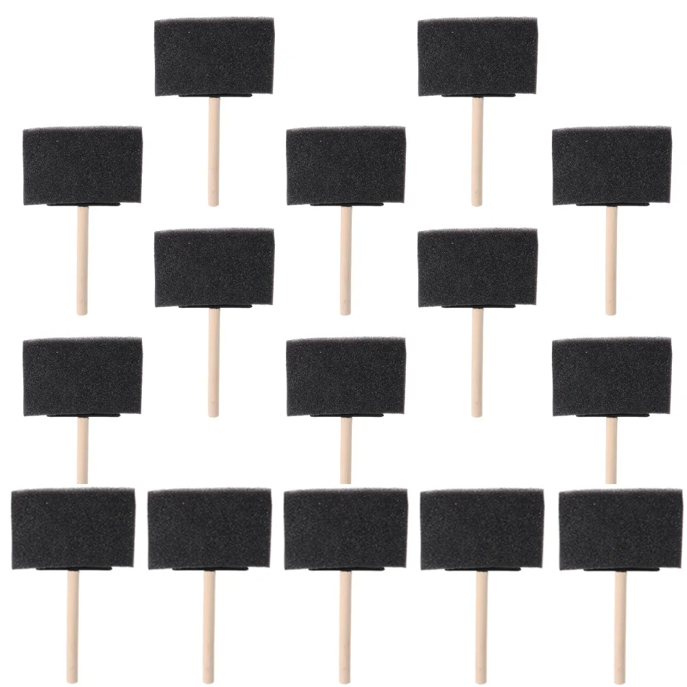 

15pcs Wooden Handle Sponge Brushes Kids Painting Tools Crafts Foam Develop Imagination Portable Supplies