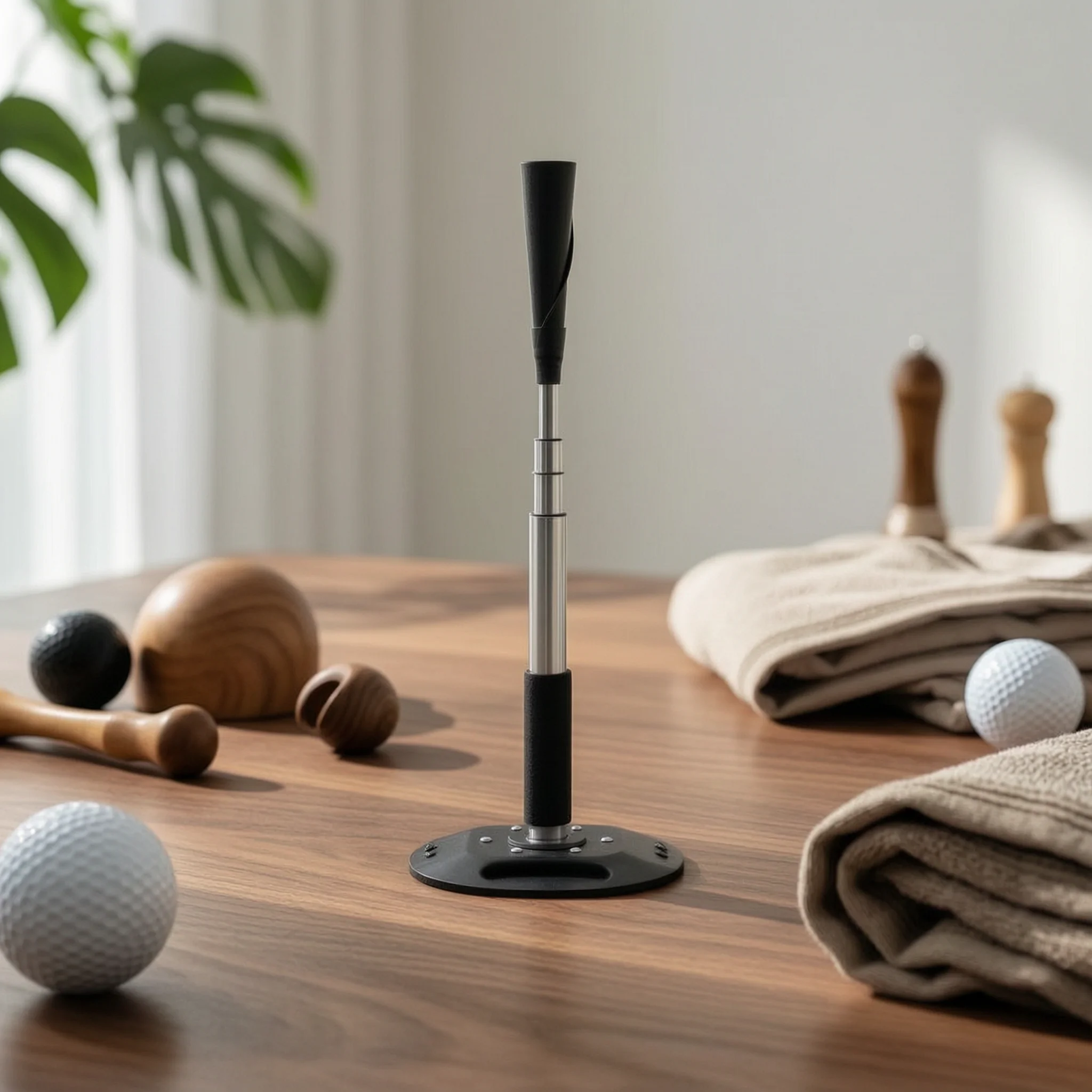Baseball Batting Tee Weighted Batting Tee with Rubber Cup Ball Rest Rubber Cup Stainless Steel Training Aid Long-Lasting
