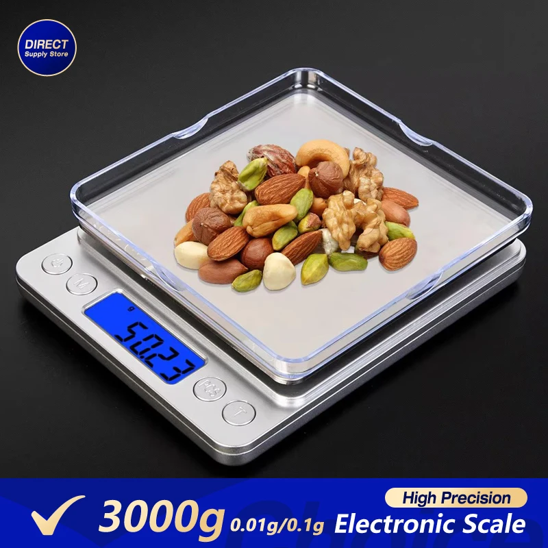 【セール中】0.01g/0.1g/1g 高精度デジタルキッチンスケール - 食品、フィットネス、体重測定用のポータブル電子天秤