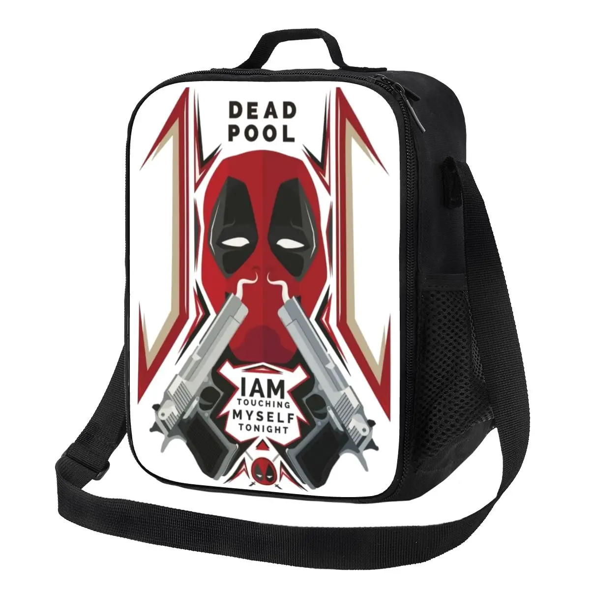 Custom Deadpool Insulated Lunch Bag for Women Cooler Thermal Bento Box Kids School Children