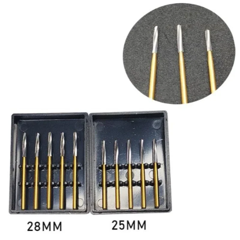 6×5Pcs/Pack Dental Zekrya Burs Tungsten Carbide Burs Tooth Extraction Drill Long Tapered Precise Cutting Dental Clinic Tool