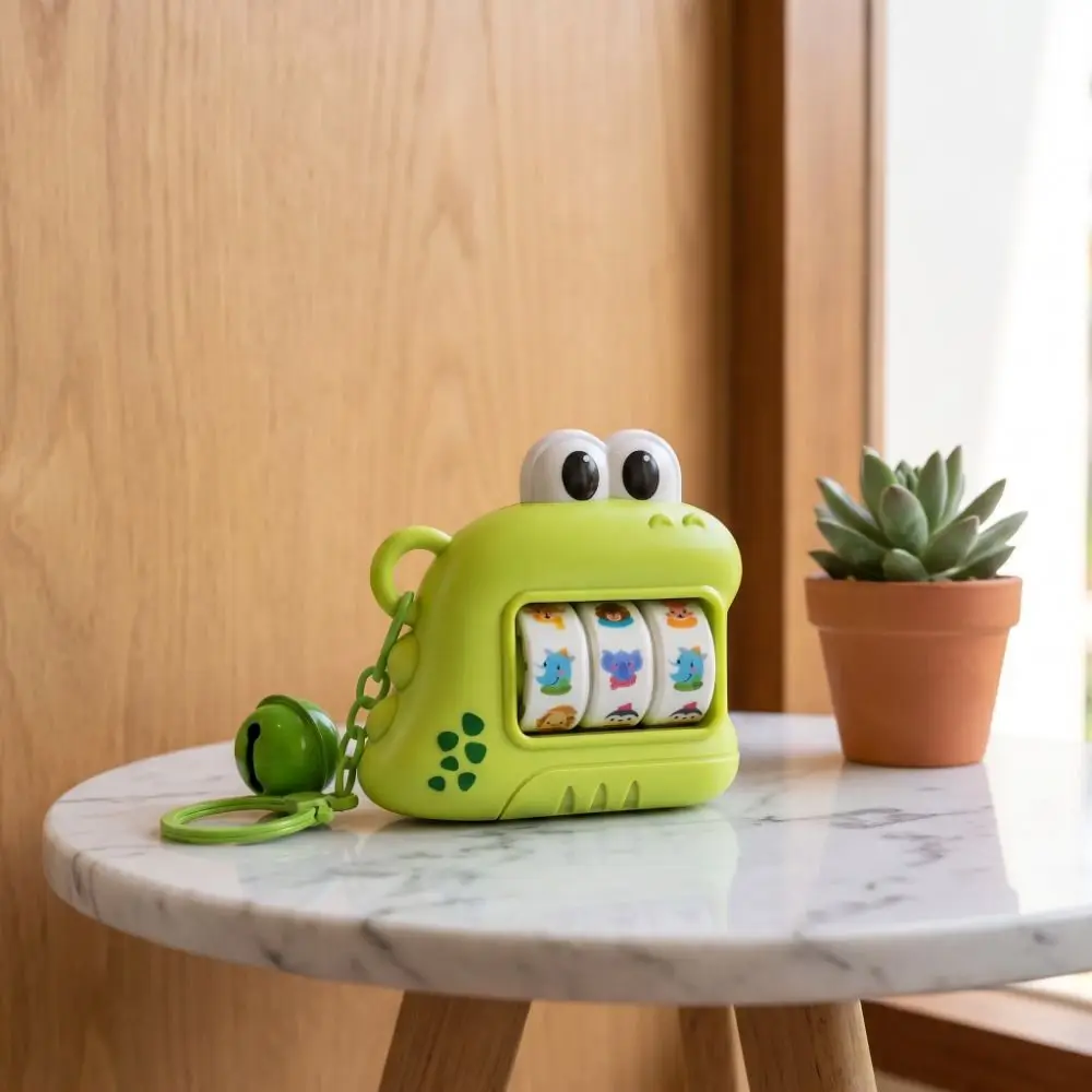 Plastic Fidget Keychain Cartoon Dinosaur Cute Dragon Shape Key Chain Pendant Pocket Size Rotary Rolling Design