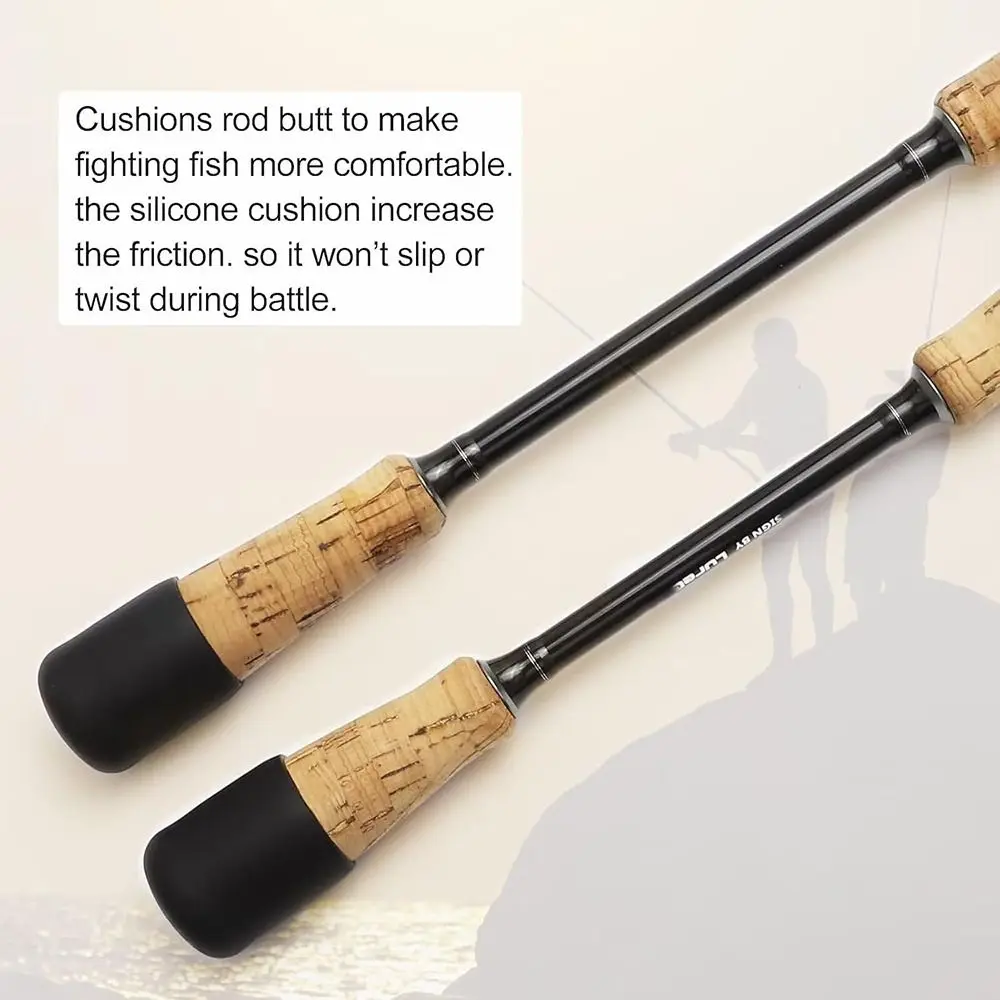 New Silicone Fishing Rod End Cap Strong Elasticity Multiple Colors Fishing Rod Tail Plug Rod Bottom Protector