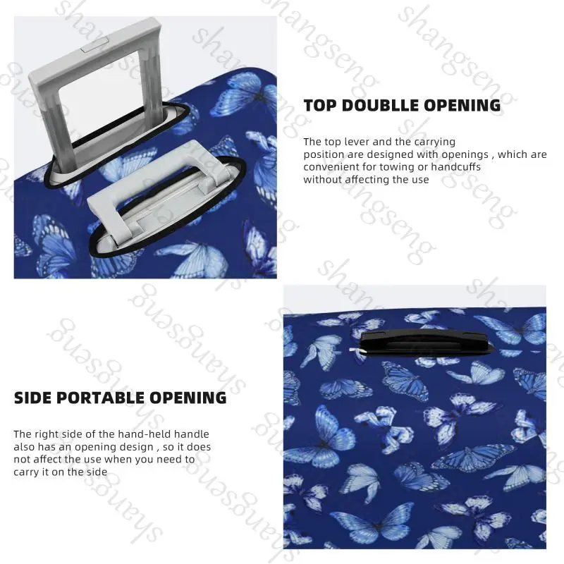Butterfly Travel suitcase protective case, suitcase cover, elastic protection, washable Luggage cover, 18-32 in