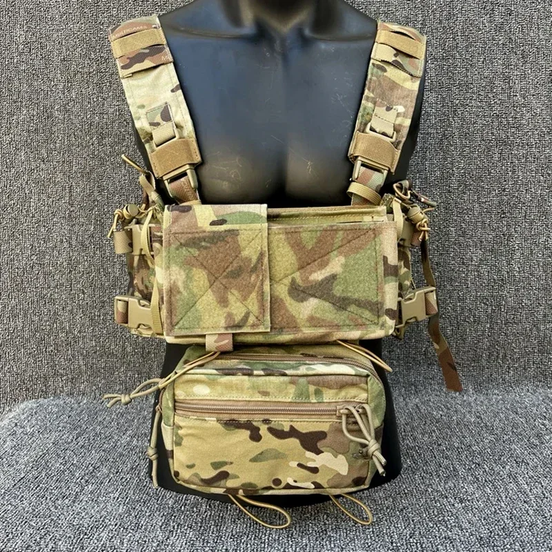 

Tactical MK3 Chest Rig Airsoft Modular Lightweight Hunting Vest Full Set 5.56 Mag Pouch Pantiball