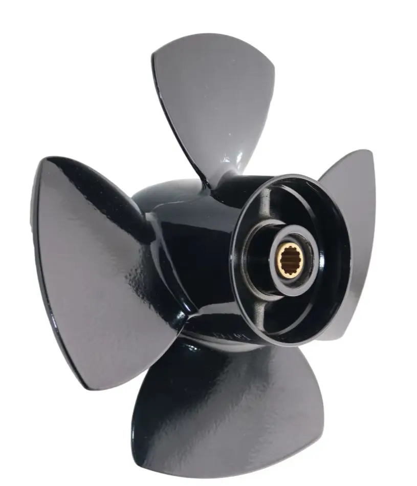 BoatMan Aluminum Boat Propeller 8.7x5 For Tohatsu Outboard Motor 8HP 9.8HP MFS9.8 NSF9.8 12 Tooth Spline 4 blades