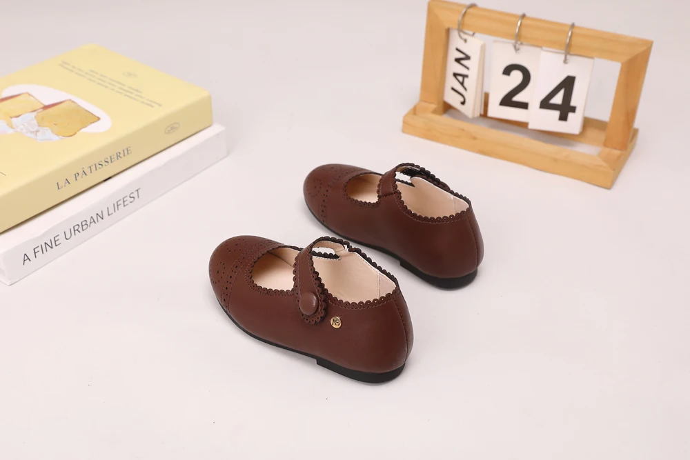 AS Kinderschuhe Marken-Kinderschuhe Baby Mädchen Lederschuhe Kleinkind Prinzessin Ballerinas Jungen Brogue Oxford Weiche Plateau Mary Jane Schuhe – Detail 38
