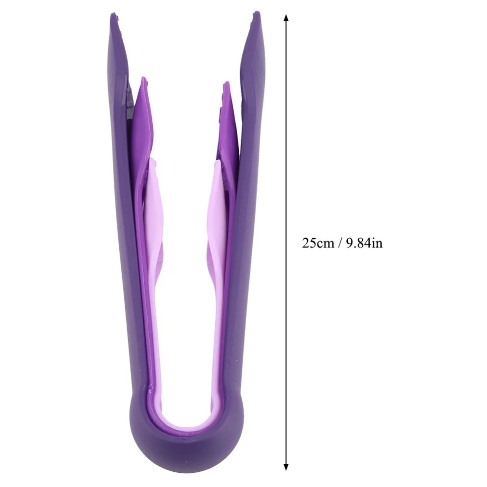 6PCS Colorful PP Food Tongs Non Slip Assorted Size Kitchen Tongs Heat Resistant Serving Tongs Baking