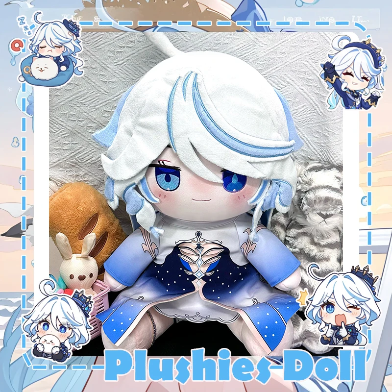 

Game Genshin Impact Furina Focalors Plush Doll Stuffed Sitting Toy Plushies Anime Cartoon Soft Hugging Figure 40cm Large Size
