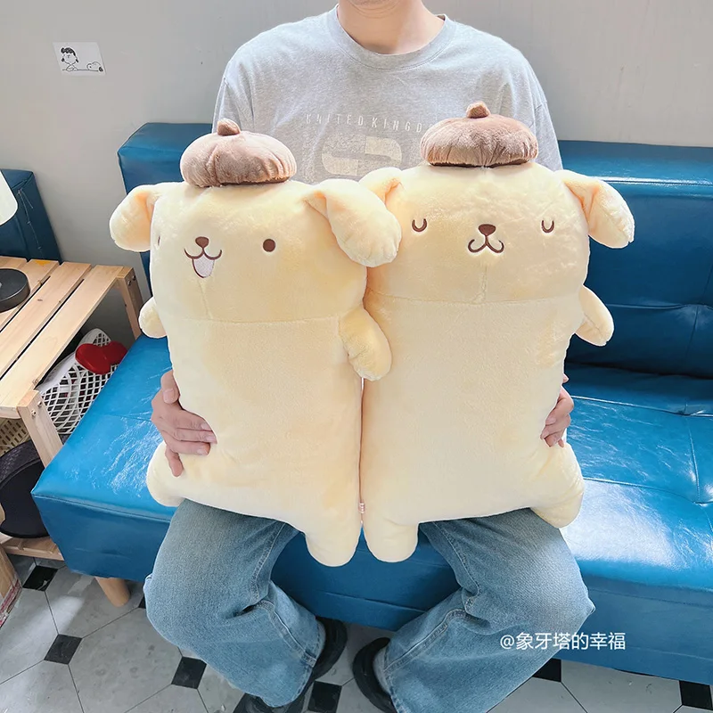

Sanrio Very Soft Pom Pom Purin Stuffed Toy Back Cushion Pillow Kawaii PomPurinPurin Plush Doll Toys Room Decoration Kid Gift