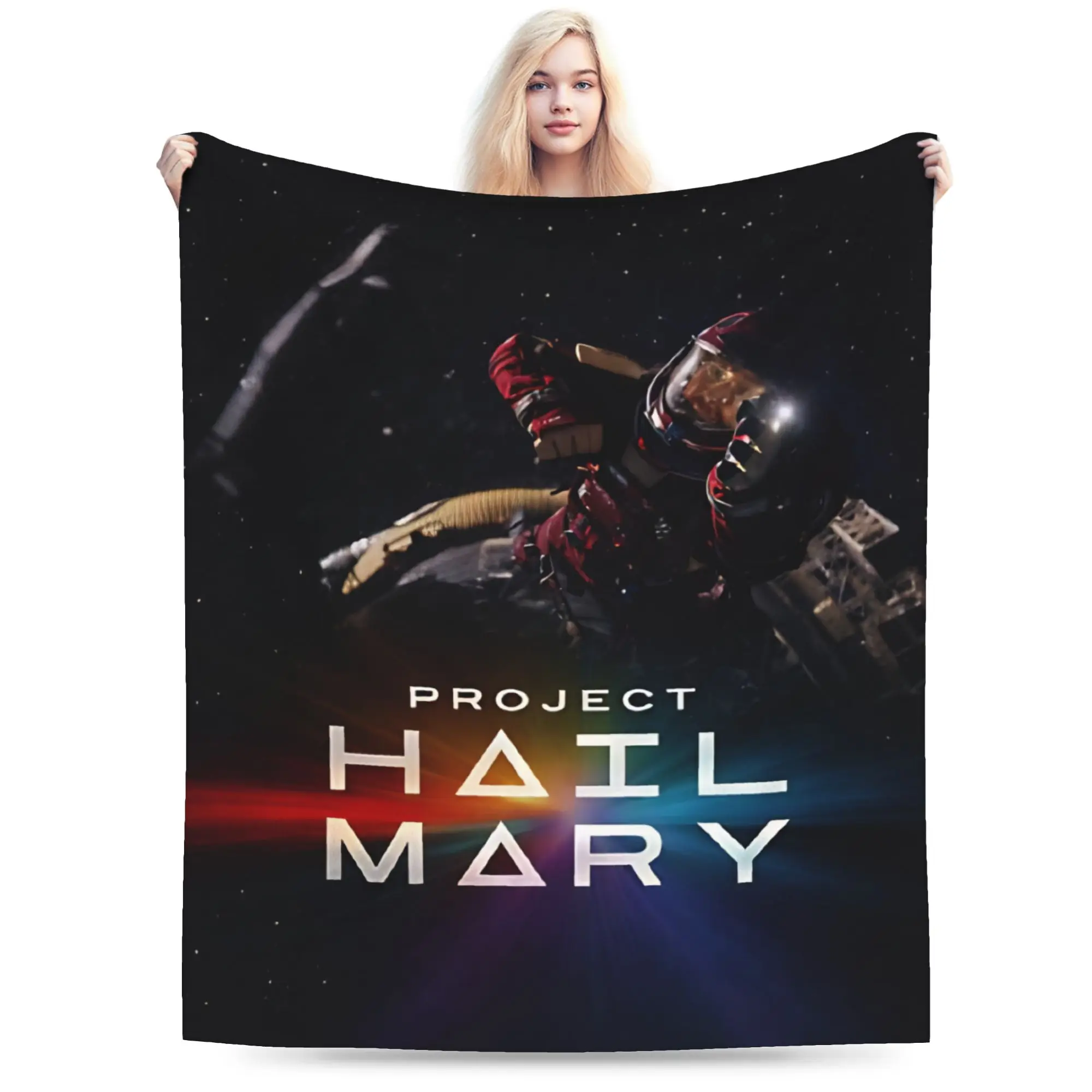 Project Hail Mary Alternative Astronaut Poster  Blanket Fleece Summer Air Conditioning Throw Blankets for Bed Bedroom Bedspread