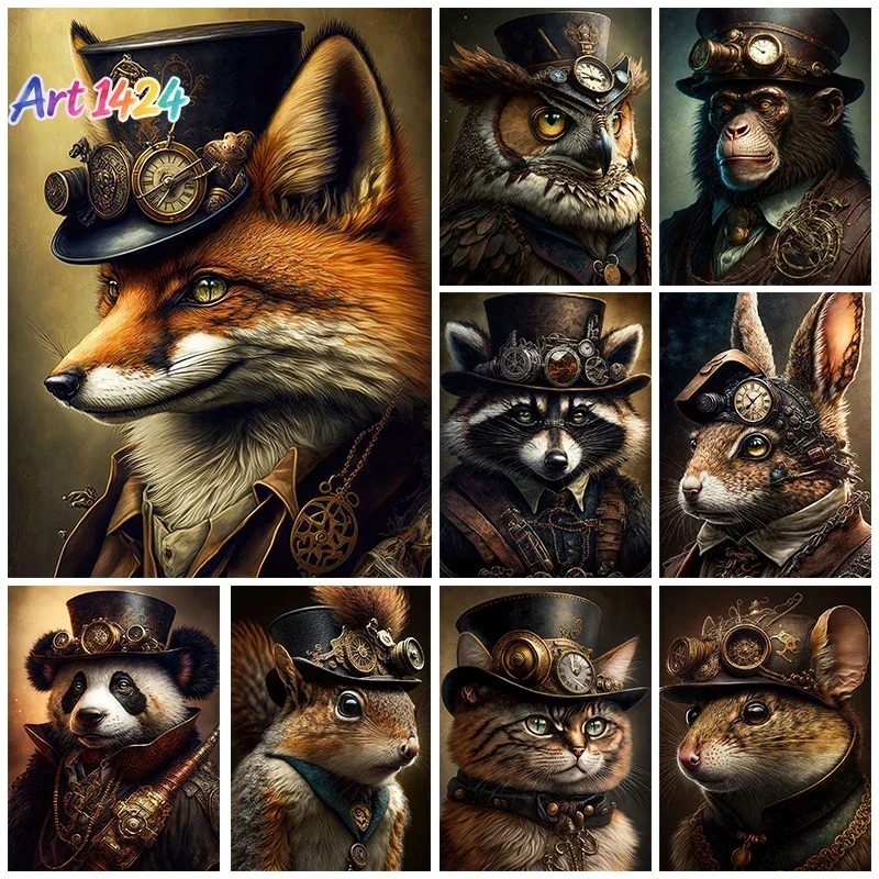 Classic Steampunk Animals Posters Canvas Paintings And Prints HD Pictures Wall Art For Living Room Home Decor Frameless Gifts
