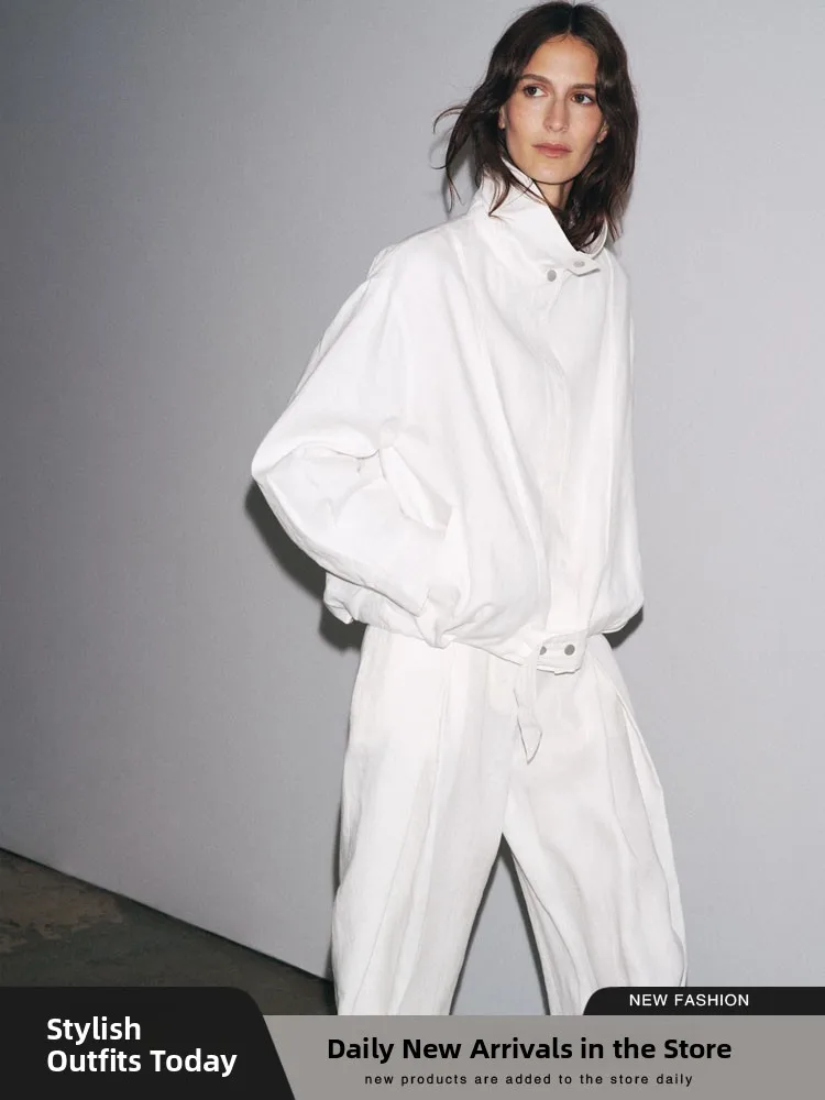 

New Women's Jaet Coat Autumn Collection Stand Fit Commute Sle Long Sve Stand Collar Regular Length Outerwear