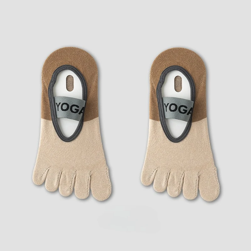 Calzini antiscivolo per fitness yoga pilates da donna di vendita caldi Calzini sportivi a cinque dita con punta divisa e traspirante che assorbono il sudore