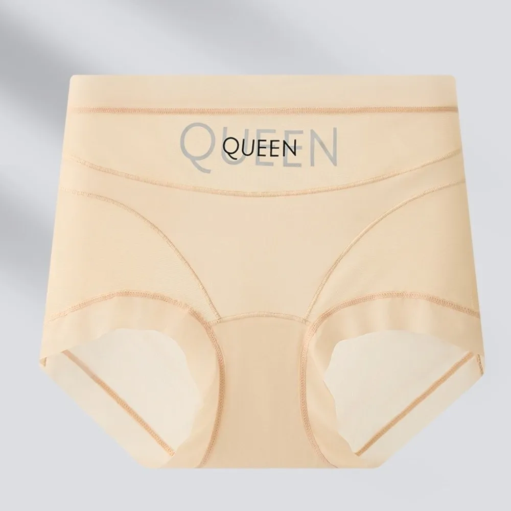 High Waist Thin Shapewear Panties Mesh Tummy Control Underwear Butt Lifter Briefs Letters Belly Contracting Seamless Underpants
