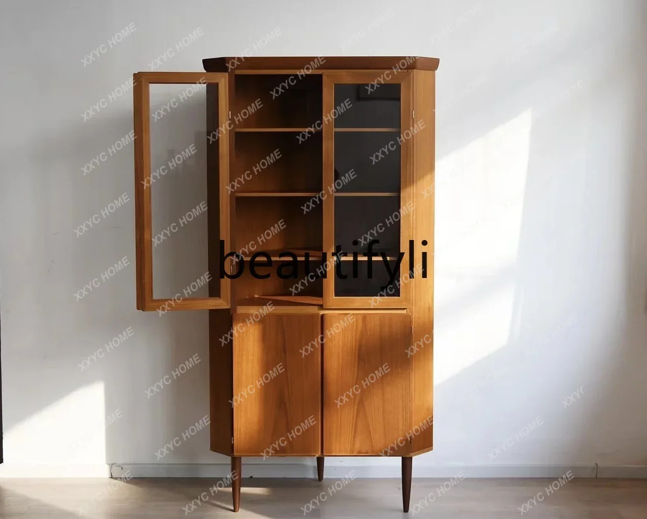 Vintage Corner Cabinet Cherry Glass Corner Cabinet Triangle Cabinet